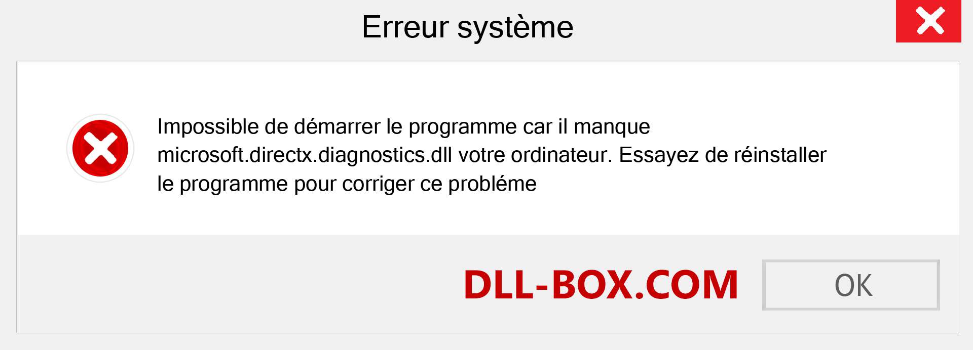 Le fichier microsoft.directx.diagnostics.dll est manquant ?. Télécharger pour Windows 7, 8, 10 - Correction de l'erreur manquante microsoft.directx.diagnostics dll sur Windows, photos, images